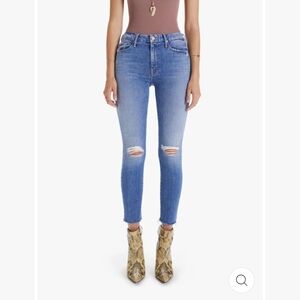 Mother Jeans Sz 30 The Looker Ankle Fray Euc